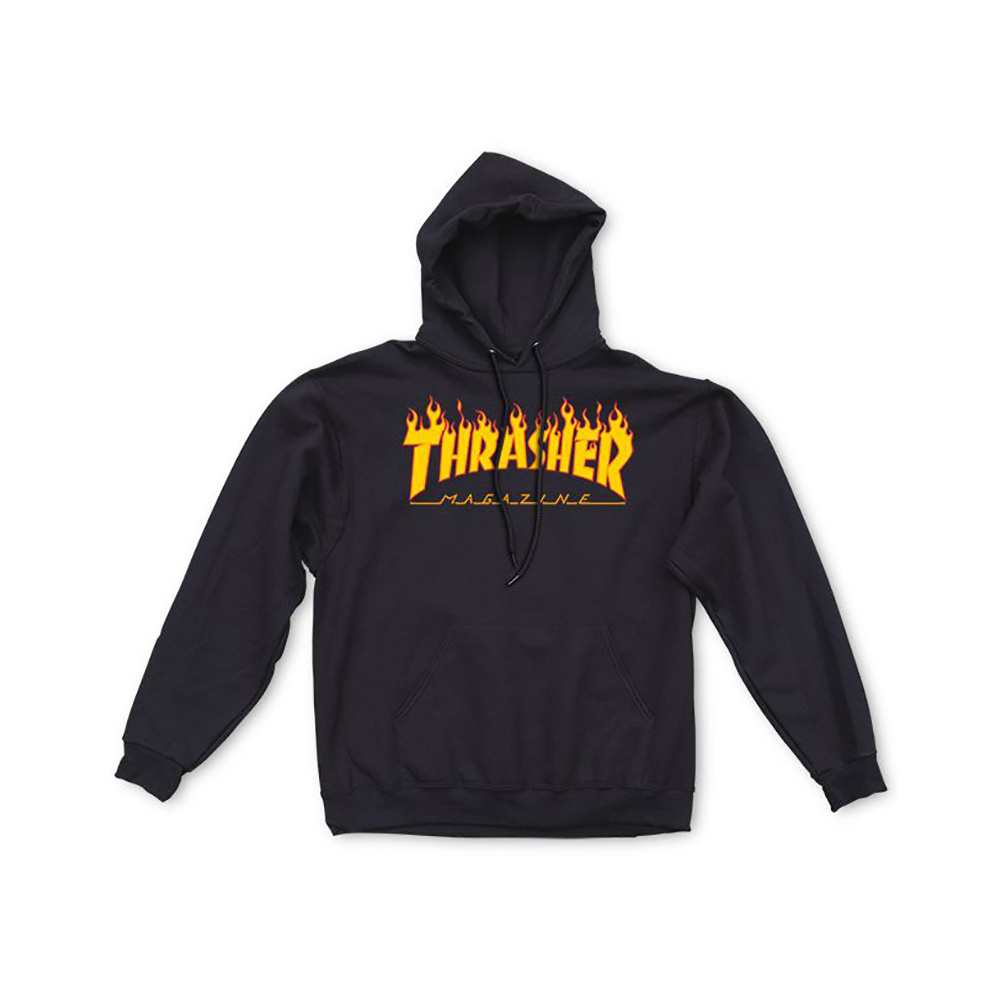 THRASHER Hoodie Flame Logo black