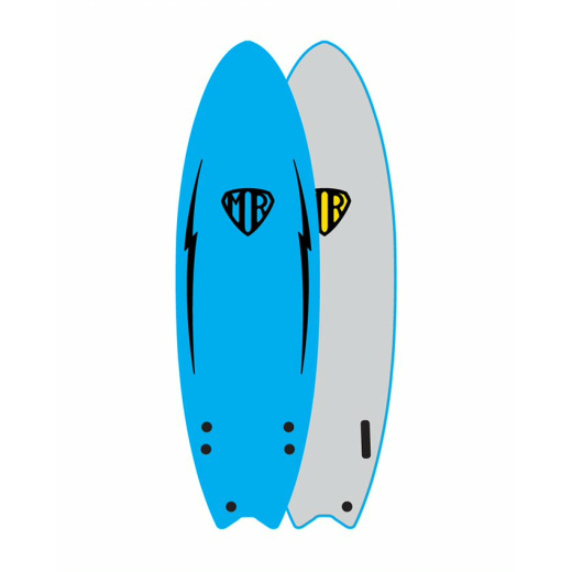 OCEAN&amp;EARTH Surfboard Mr Ezi Rider Twin Fin 60&quot; blue