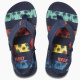 REEF Toddler Flip Flop Little Ahi nvy palms stripe