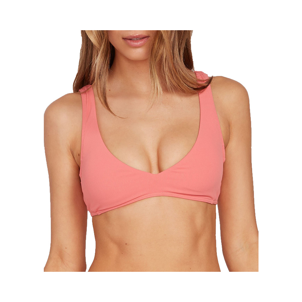 VOLCOM Bikini Bra Top Rib Vneck reef pink