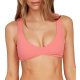 VOLCOM Bikini Bra Top Rib Vneck reef pink