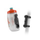 FIDLOCK Bike Flasche 450 Kids + Uni Base  transparent weiß design: orange/blau