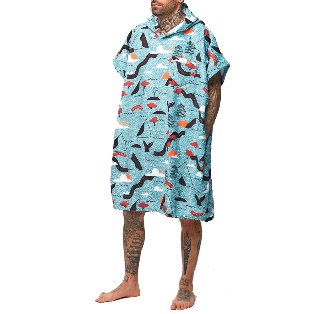 AFTER Poncho Sketchbook blue