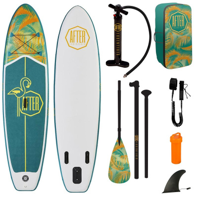 AFTER SUP Set Tropical Paddle 116 orange + Paddel + Pumpe...