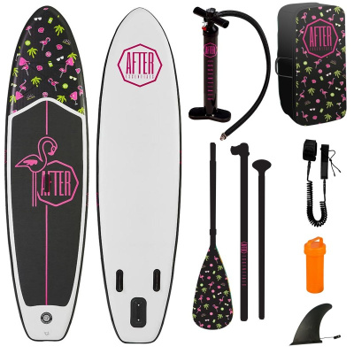 AFTER SUP Set Paradise Paddle 116 anthra + Paddel + Pumpe + Tasche + Leash