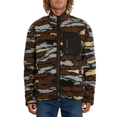 VOLCOM Zip Jacket Muzzer Fuzzar bark brown