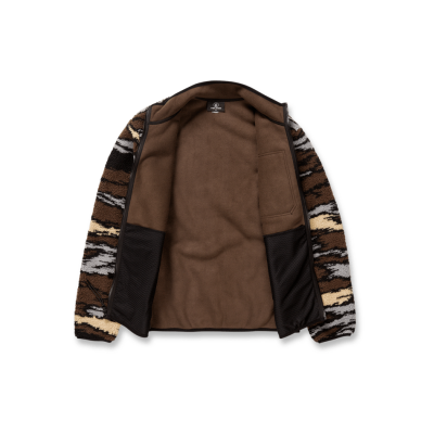 VOLCOM Zip Jacket Muzzer Fuzzar bark brown