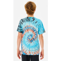 RIP CURL Kids T-Shirt Cosmic Tides Tie Dye Tee aqua