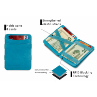 HUNTERSON Geldbeutel Magic Wallet RFID turquoise