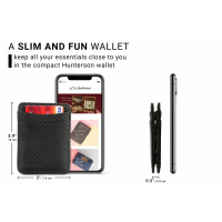 HUNTERSON Geldbeutel Magic Wallet RFID black carbon edition