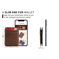 HUNTERSON Geldbeutel Magic Wallet RFID brown