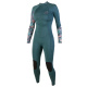 SOÖRUZ Women Wetsuit Divine Back-Zip 3/2 Oysterprene blue duck