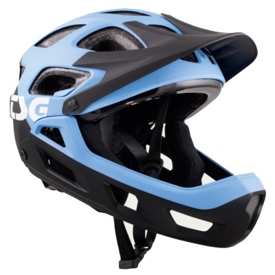 TSG Fullface Bike Helm Seek Youth FR Graphic Design / flow black-azuro