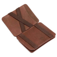 HUNTERSON Geldbeutel Magic Wallet RFID Pull-Tab brown