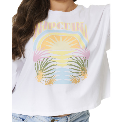 RIP CURL Women Shirt Glow Heritage Crop  white