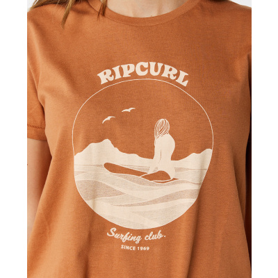 RIP CURL Women Shirt Re-Entry Crew Neck  light brown