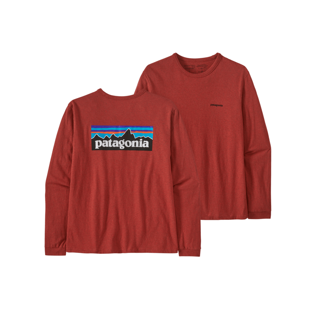 PATAGONIA Women Longsleeve P-6 Logo Responsibiliee burl red