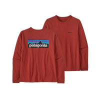 PATAGONIA Women Shirt P-6 Logo Responsibiliee burl red
