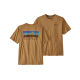 PATAGONIA T-Shirt P-6 Mission Organic  grayling brown
