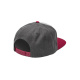 VOLCOM Snapback Cap Quarter Twill oxblood