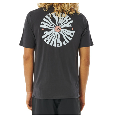 RIP CURL T-Shirt Psyche Circles washed black
