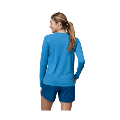 PATAGONIA Women Longsleeve Shirt Cap Cool Daily Graphic ridge rise moonlight: vessel blue x-dye