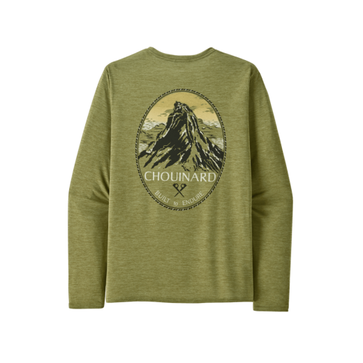PATAGONIA Longsleeve Cap Cool Daily Graphic Shirt chouinard crest: buckhorn green x-dye