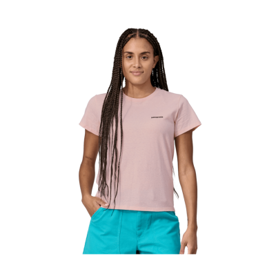 PATAGONIA Women Shirt P-6 Logo Responsibili-Tee p-6 outline: whisker pink