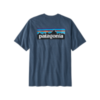 PATAGONIA T-Shirt S P-6 Logo Responsibili utility blue
