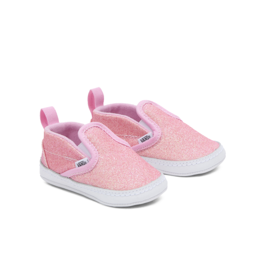 VANS Kids Shoe Slip-On V Crib glitter pink