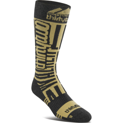 THIRTYTWO Socks Signature Merino Sock black/tan