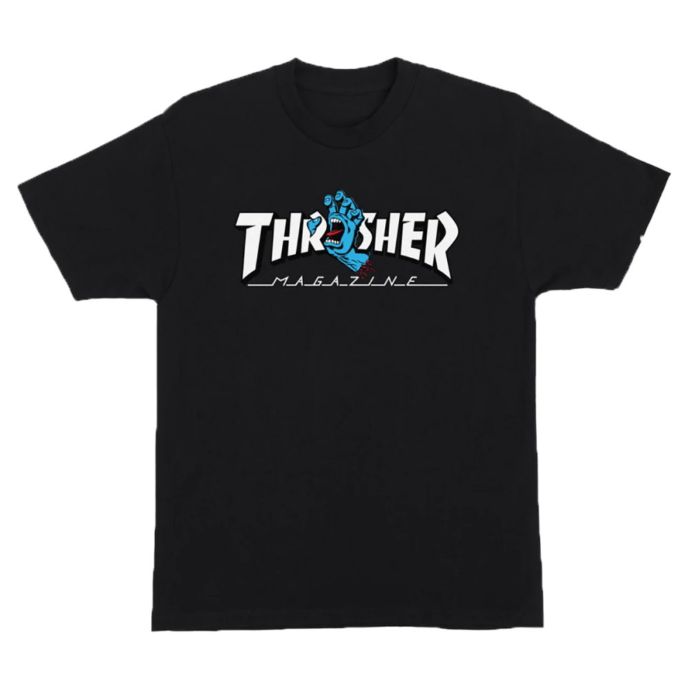 THRASHER x Santa Cruz T-Shirt Screaming Logo black