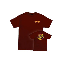 THRASHER x Santa Cruz T-Shirt Flame Logo winered