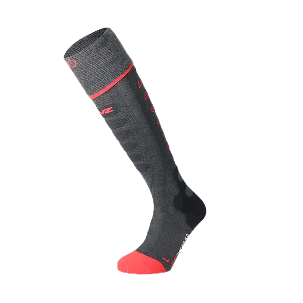 LENZ Heizsocken 5.1 Toe Cap anthrazit/rot