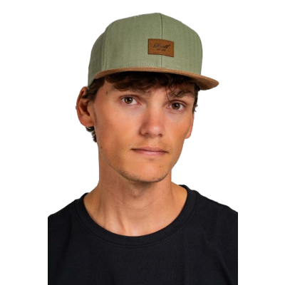 REELL Snapback Cap Suede seagrass herringbone