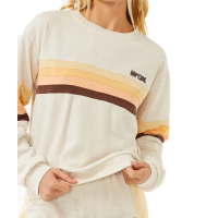 RIP CURL Women Crew Surf Revival Pannelled oatmeal marle