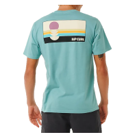 RIP CURL T-Shirt Surf Revivial Peaking dusty blue
