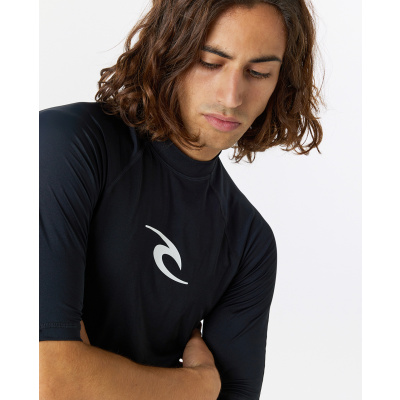 RIP CURL UV Shirt Lycra Waves Upf Perf black