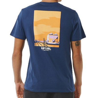 RIP CURL T-Shirt Keep On Trucking washed navy