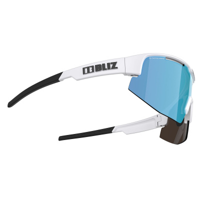 BLIZ Sonnenbrille Matrix shiny white smoke&blue mirror