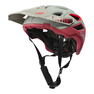 ONEAL Bike Helm Pike Solid Gray/Burgundy