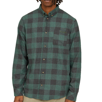 MAZINE Hemd Redcar Shirt bottle/black mel.