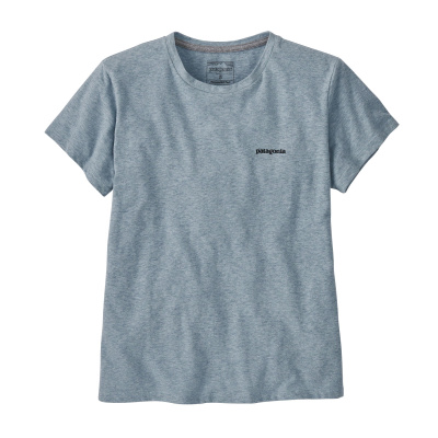 PATAGONIA Women Shirt P-6 Logo Responsibili-Tee thermal blue