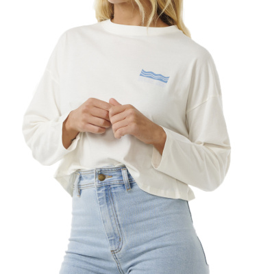 RIP CURL Women Shirt Cut Laps Long Sleeve bone