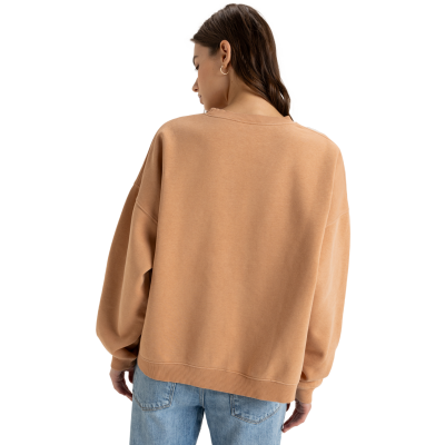 ROXY Women Sweat Line Up camel