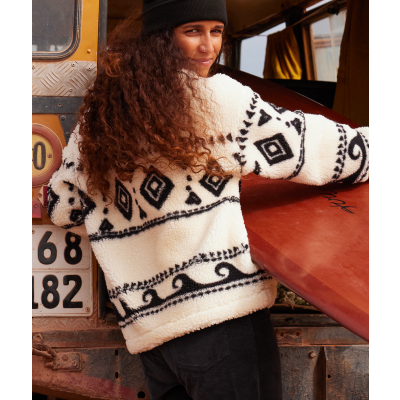 ROXY Women Teddy Fleecepulli Treasure Soul egret
