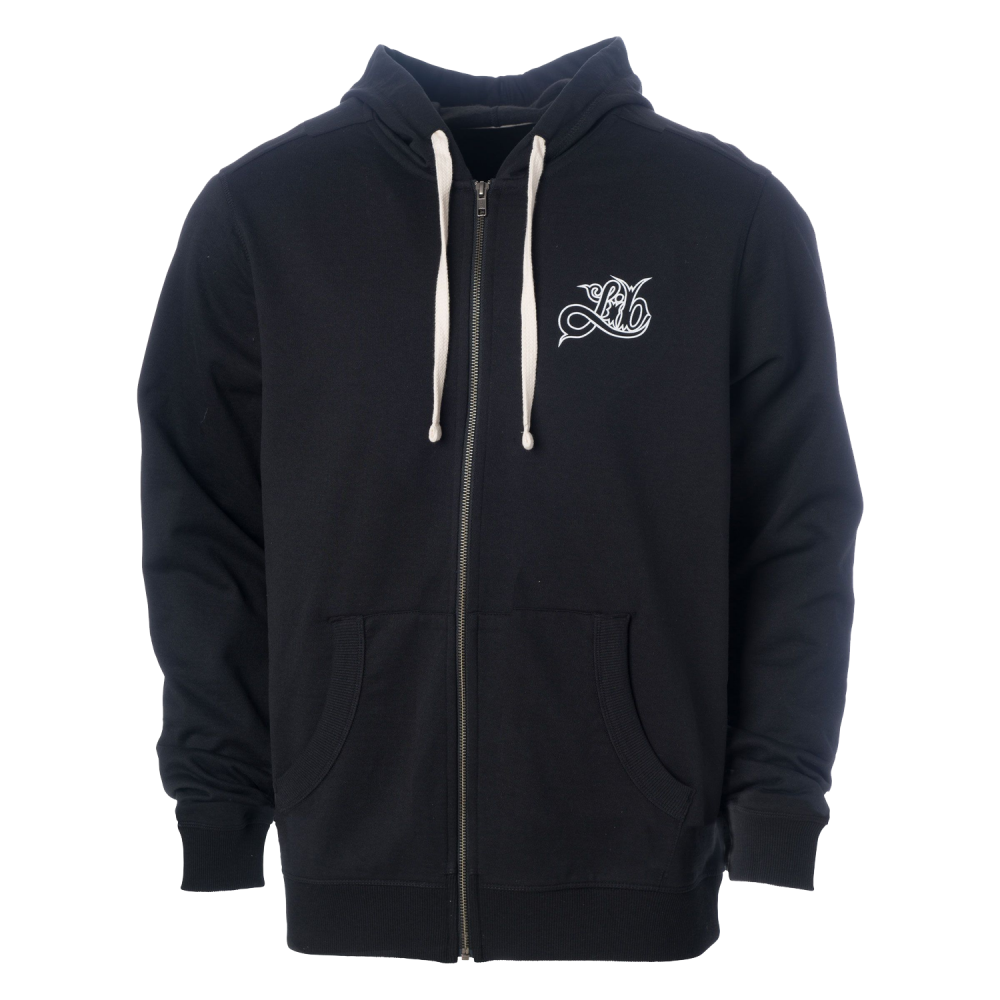 MERVIN Hoodie Jl Waves Zip Hoodie black