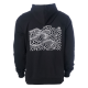 MERVIN Hoodie Jl Waves Zip Hoodie black