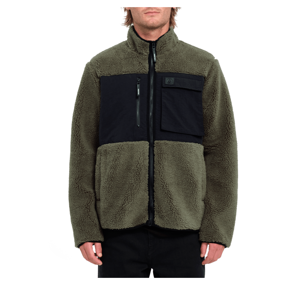 VOLCOM Teddy Fleece Jacke Storm Stone wintermoss