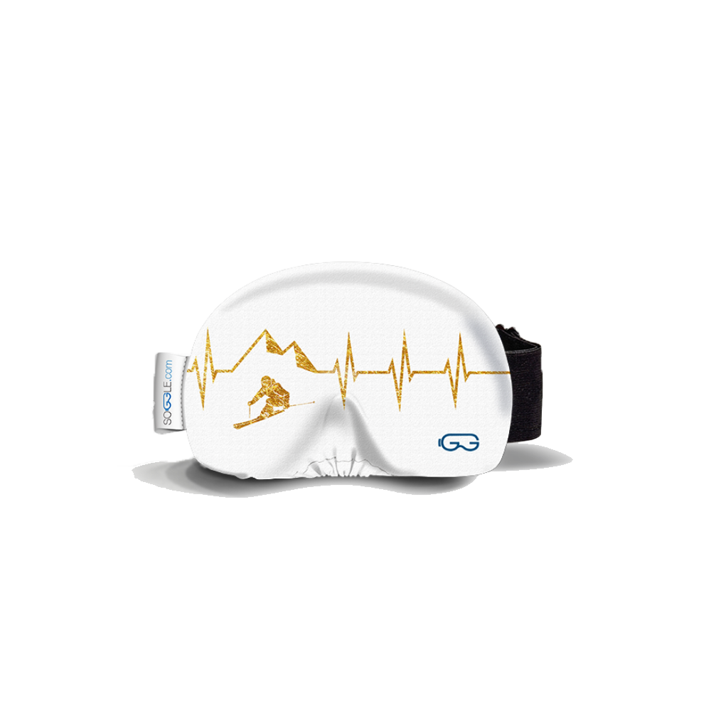SOGGLE Lensprotector Heartbeat Skier white/gold